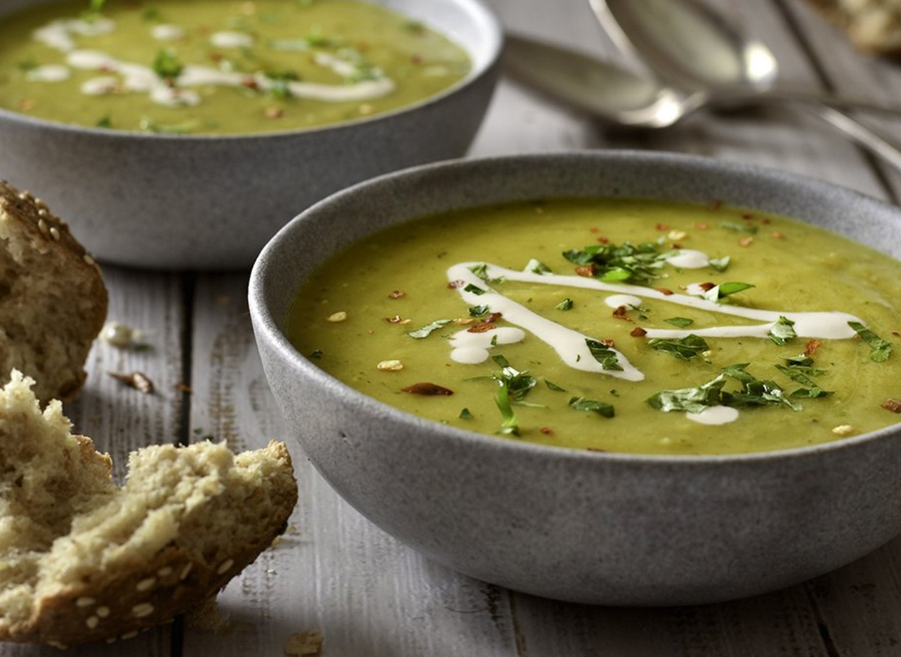 Curried Zucchini Soup (hot or cold)