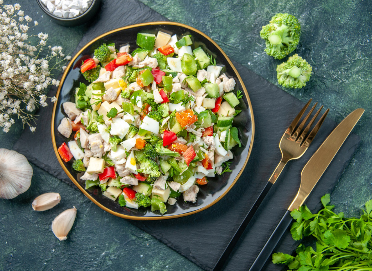 Broccoli Cauliflower Salad